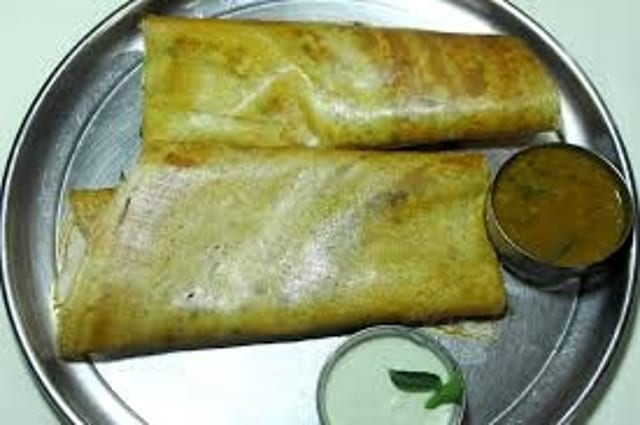 Spinach Masala Dosa.