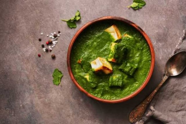 Palak Mutter Paneer.