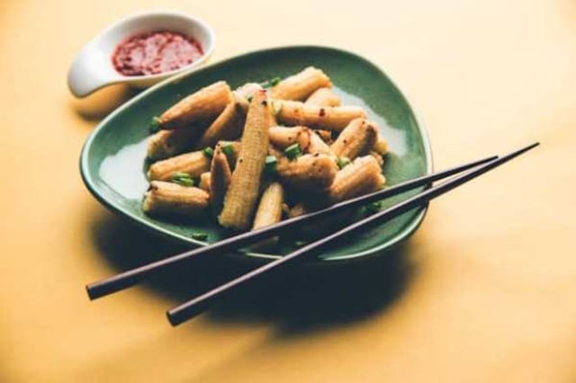 Baby Corn Manchuria.