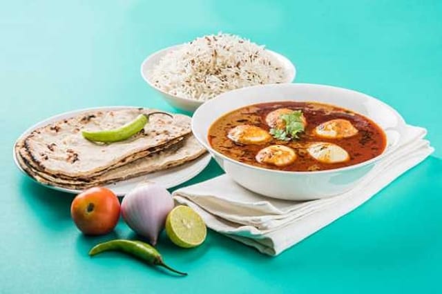 Egg Korma Thali.